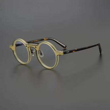 Abudy Vintage Round Acetate Glasses Frame Round Frames Southood Yellow